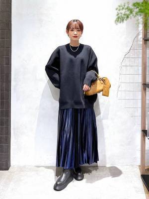 待って。クオリティ高ッ!!【JEANASIS】光沢感が今っぽ可愛い♡「プリーツスカート」