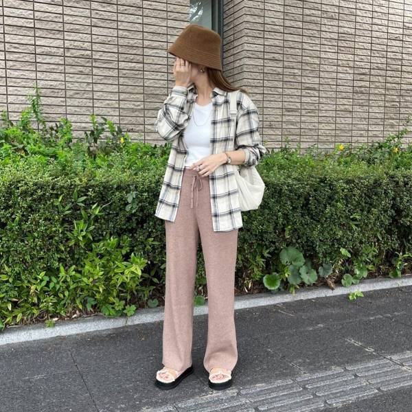 「色んな着方楽しめる」から「大活躍」【ユニクロ】”フランネルチェックシャツ”は必需品♡