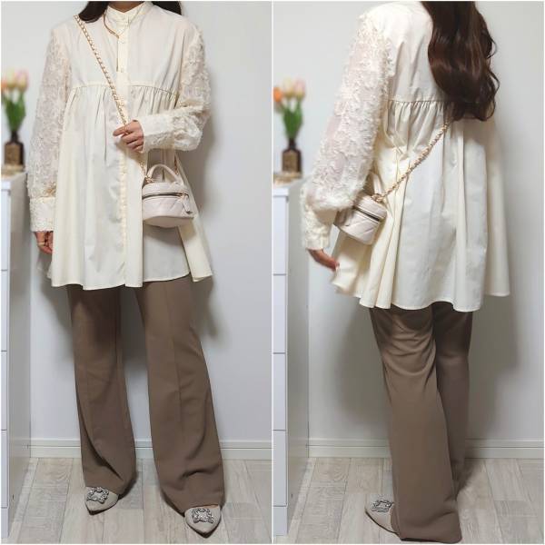 「体型カバー」抜群ッ♡「たくさん着たい」！！【しまむら】“異素材切り替えブラウス”紹介