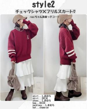 「激推し」で買うしかなかった！【しまむら】秋冬コーデの差し色に決まり！”赤ニット”が可愛すぎる