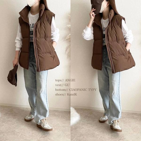 「去年も大人気だった」って！【GU】小顔効果も狙える♡「あったかベスト」