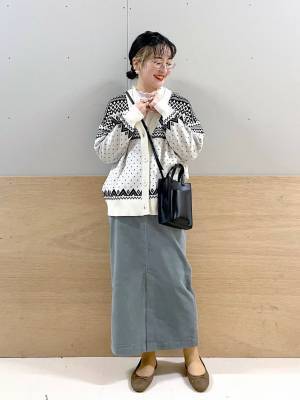 1枚で即、秋っぽ！【グローバルワーク】洗えるって最高♡「柄カーディガン」