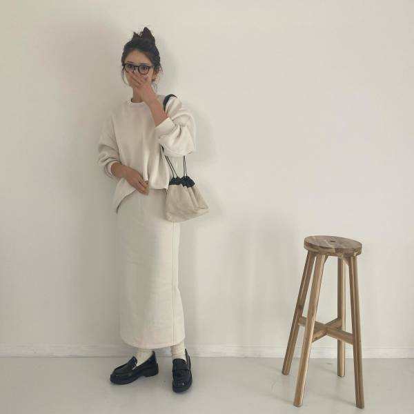 控えめに言って最高♡【GU】形・丈感・穿き心地すべて良し◎優秀「白スカート」