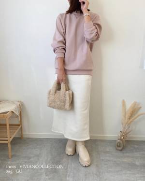 控えめに言って最高♡【GU】形・丈感・穿き心地すべて良し◎優秀「白スカート」