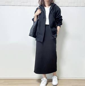 ＜きれいめ派も必見！！＞【GU】縦ラインで美シルエット♡「スウェットスカート」