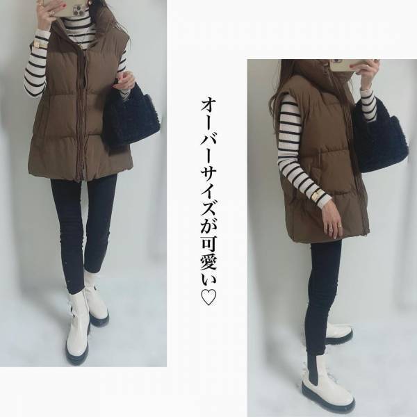 「首元ヌクヌクです♡」【GU】今スグ「大活躍」の”ダウンベスト”
