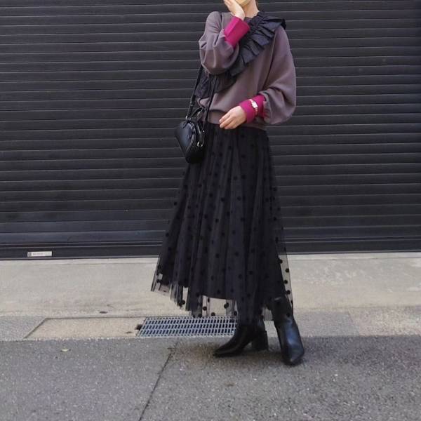 カジュアル派さんにもおすすめ！【チュールスカート】