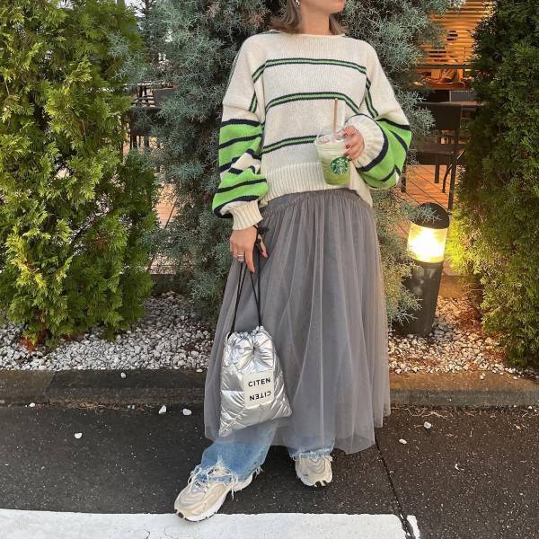 カジュアル派さんにもおすすめ！【チュールスカート】