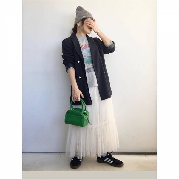 カジュアル派さんにもおすすめ！【チュールスカート】