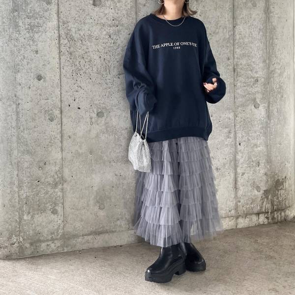 カジュアル派さんにもおすすめ！【チュールスカート】