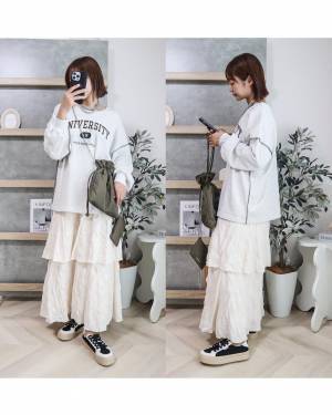 ふんわり感が可愛い♡【ティアードスカート】が秋も大優勝！