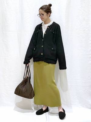 着るだけで上品見え！？【グローバルワーク】トレンド感満載♡「ツイードカーデ」