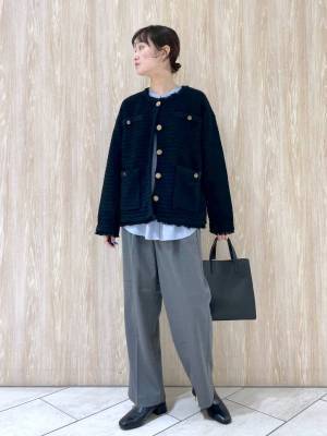 着るだけで上品見え！？【グローバルワーク】トレンド感満載♡「ツイードカーデ」