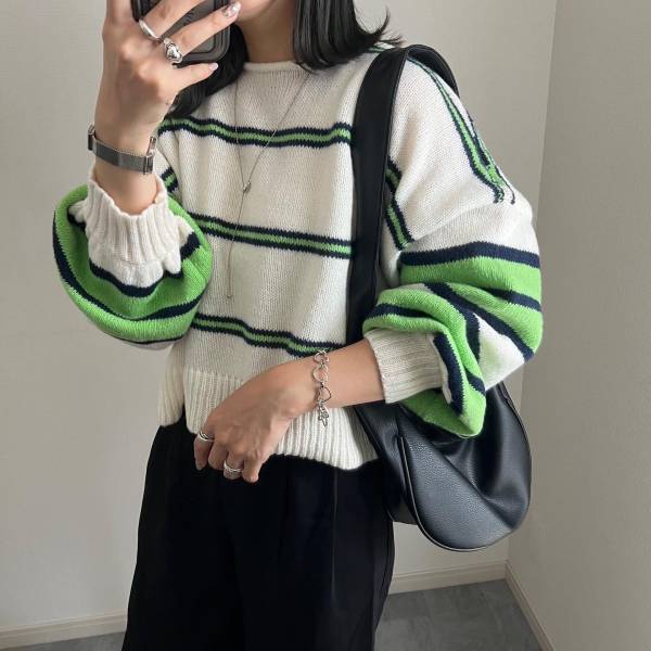 絶妙な配色に一目惚れ♡着るだけで即おしゃれさん！【主役級ニット】をチェック♡