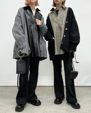 こりゃ感動ですッ!!（涙）【GU】着回し力、半端ない♡「フェイクレザーシャツ」