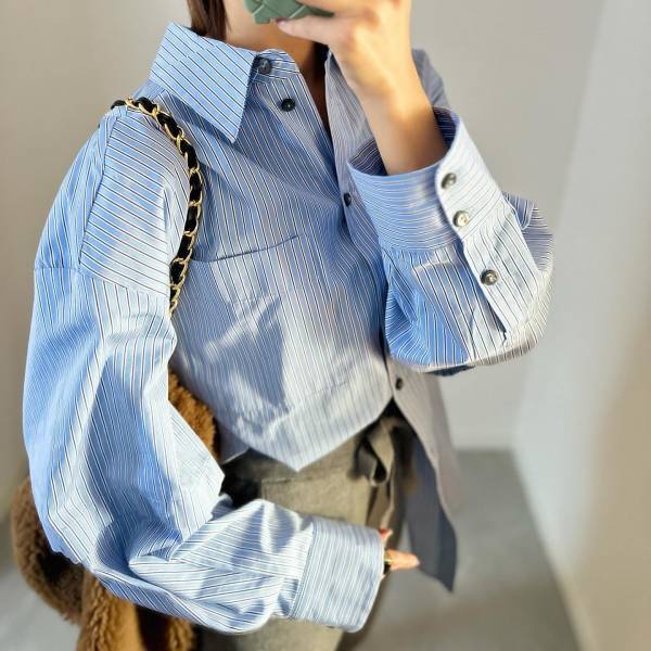 「それどこの？」って聞かれた♡♡【ZARA】「理想的」で「想像以上」“ブルーシャツ”が可愛い