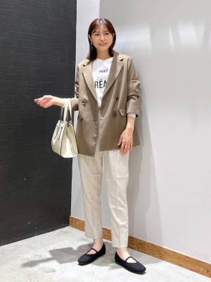 秋に着たくなる♡【グローバルワーク】オンオフ着回しできる「ベージュジャケット」