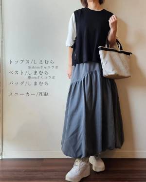 「あまりの可愛さ」で「値札見ずに即買い」！【しまむら】形がツボ♡”ボリュームスカート”は超着回せる！