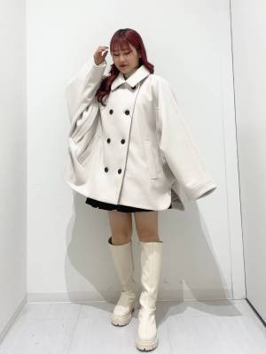 1枚でおしゃれ見え♡【Heather】ポンチョシルエットが可愛い♡「ケープコート」