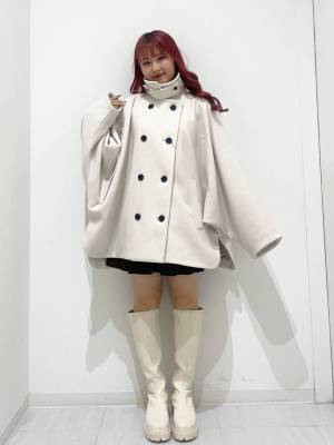 1枚でおしゃれ見え♡【Heather】ポンチョシルエットが可愛い♡「ケープコート」