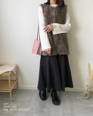 『穿き心地最高』って声も♡【GU】体型カバーにも一役！「フレアスカート」