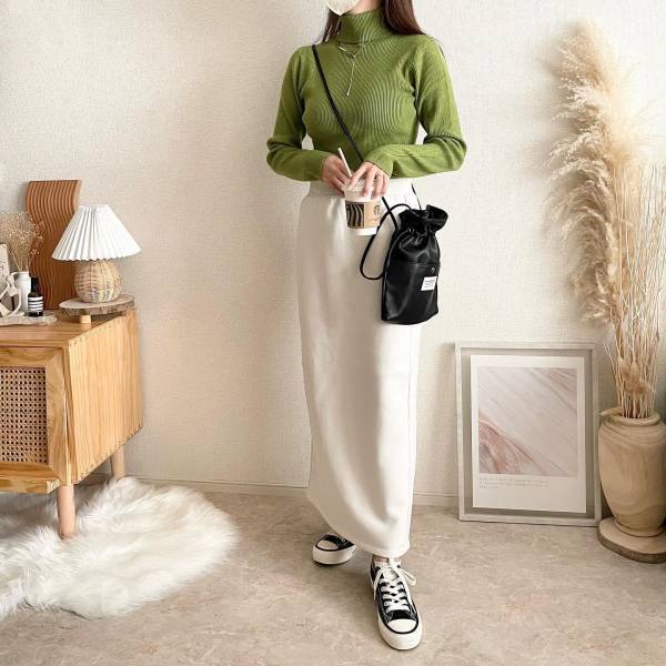 『穿き心地も最高』でイロチ買い！【GU】裏起毛で寒さ対策◎「スウェットスカート」