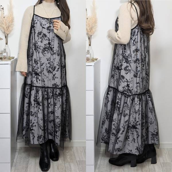 ＜1枚で映える！＞「プチプラには見えません！」【しまむら】「主役級」“チュールワンピース”