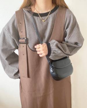 な、なんと「奇跡的に買えた」！「可愛すぎる」…♡【しまむら】秋っぽ“ブラウンサロペ”2選