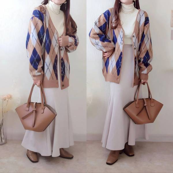 「とにかく着回し力抜群」で「ちょっとオーバーサイズで着る」のがさらに可愛い♡【GU】“ニットカーディガン”