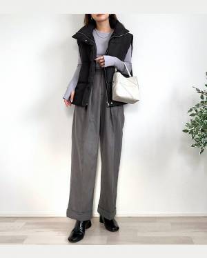 トップスとしても着回せる！【GU】冬は重ね着で大活躍♡「注目リブT」