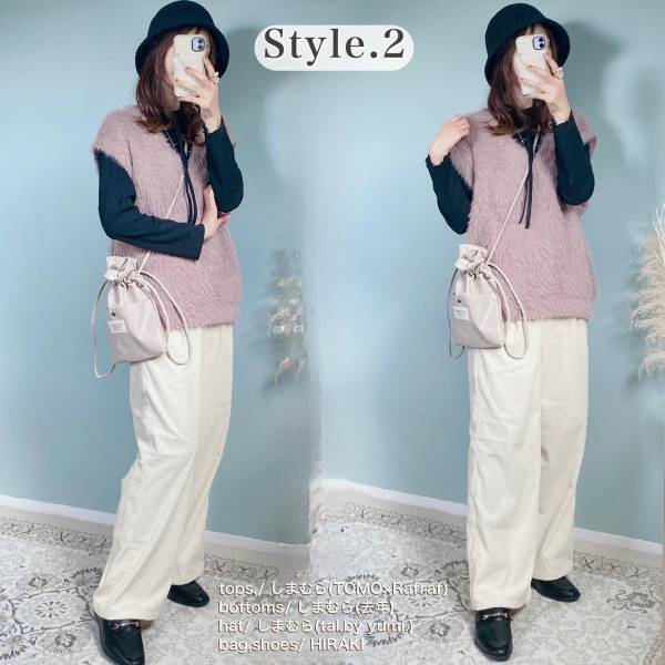 ダッシュ買い案件かも！【しまむら】Vネックで首元スッキリ♡「シャギーベスト」