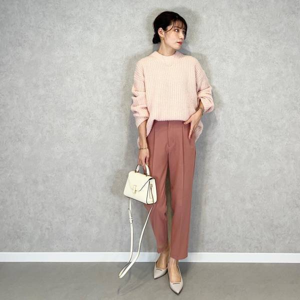 ざっくり編みが可愛い♡【GU】『大きめ』サイズで華奢見え！「売れ筋ニット」