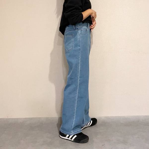 「ありそうでなかった」し「待ち望んでいた」！！【しまむら】「裏起毛」が嬉しい“ワイドデニム”
