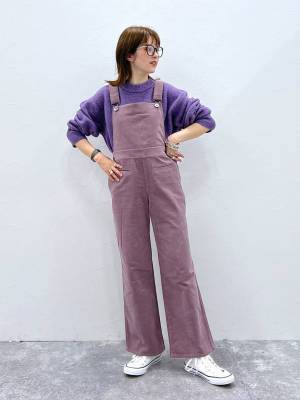 子どもっぽくなる→ 解決！【グローバルワーク】脚長効果に期待大♡「優秀オーバーオール」