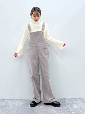 子どもっぽくなる→ 解決！【グローバルワーク】脚長効果に期待大♡「優秀オーバーオール」