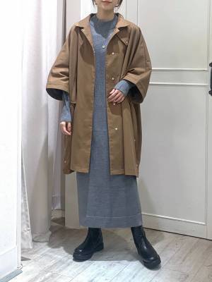 スッキリ見えする！ 冬のヘビロテアイテムに♡ あったか【ハイネックワンピ】