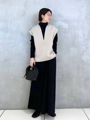 スッキリ見えする！ 冬のヘビロテアイテムに♡ あったか【ハイネックワンピ】