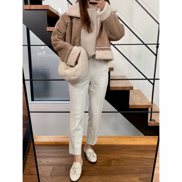 変幻自在の着回し力！！【UNIQLO】の”ホワイトボトムス”は「冬」に穿きたくなる♡