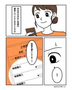 請求書を確認中…私「ん？」”知らない映画”の視聴履歴が！？⇒後日…『幼い息子』の純粋な行動で”原因”を察する…！