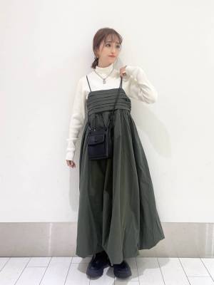 こりゃ可愛い！【最旬ワンピ】甘めコーデに仕上がる♡ 「秋冬キャミワンピ」