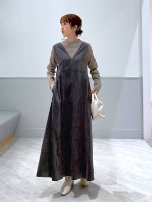 秋冬素材キターー！！【グローバルワーク】ヘビロテ確定♡「万能ジャンスカ」