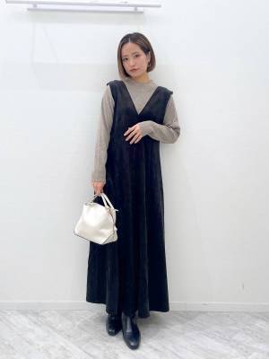 秋冬素材キターー！！【グローバルワーク】ヘビロテ確定♡「万能ジャンスカ」