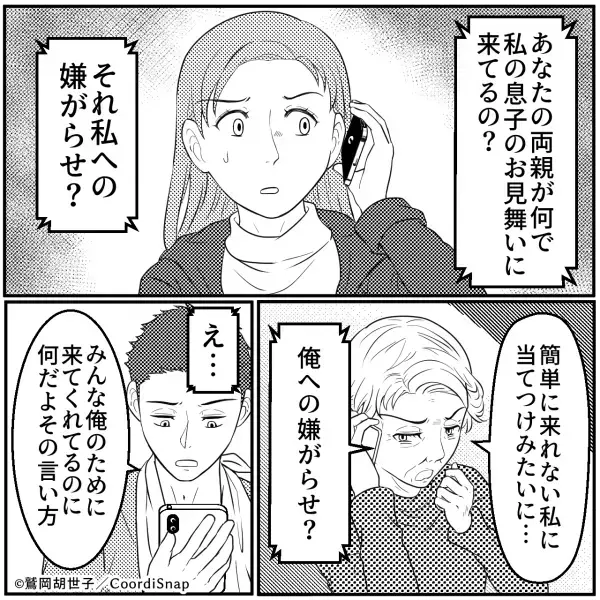 義母から1本の電話…出てみると「私への嫌がらせ？」と”心当たりのない”罵倒をされ！？⇒義母の”言葉の意味”を悟り絶句…！