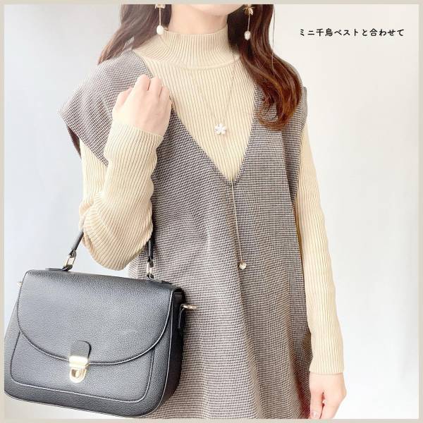 『550円』とは思えない！「素晴らしいクオリティ」【しまむら】着回し「抜群」！“リブニット”がかわいい