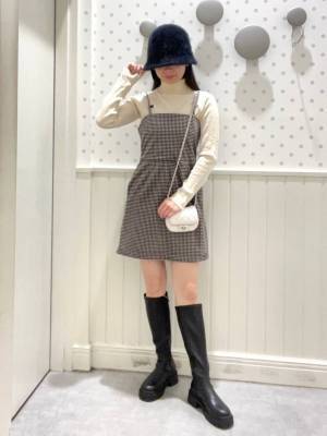 冬だってミニが着たい♡ ロングブーツ ×【ミニワンピ】で最強モテコーデ♡