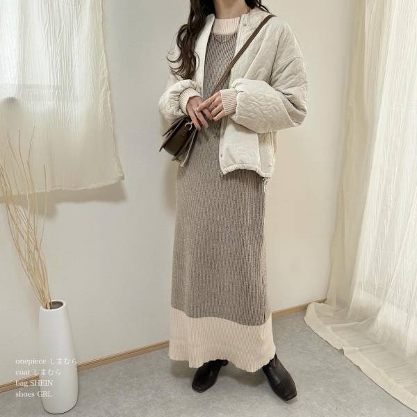 これは確実に大活躍！？【しまむら】お値段以上に万能！「ニットワンピ」