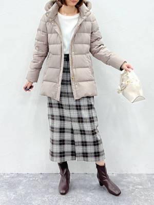 『冬の着膨れ』→これで大丈夫！【グローバルワーク】スタイルアップが狙える！「優秀ダウン」