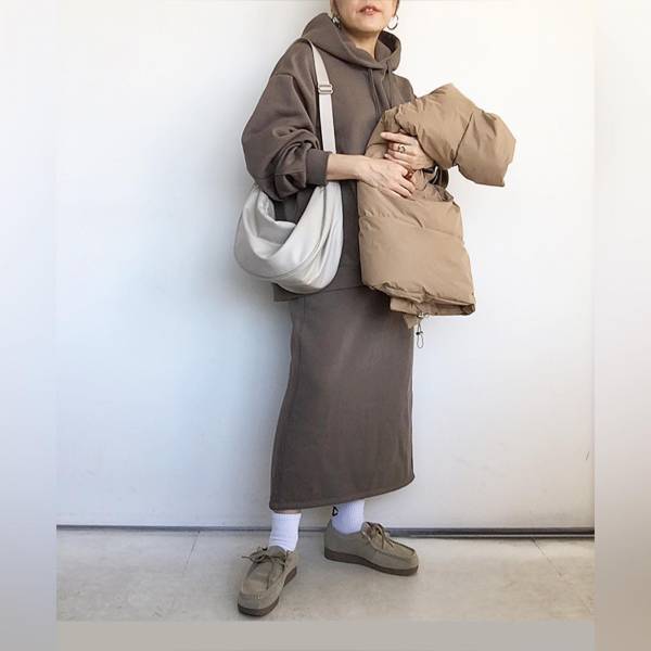 「めちゃくちゃ着回せる予感」♡【GU】セットアップも可愛い！「裏起毛スカート」