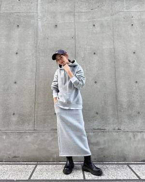 「めちゃくちゃ着回せる予感」♡【GU】セットアップも可愛い！「裏起毛スカート」