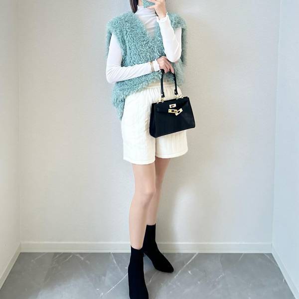 「キルティングが可愛すぎる」♡【GU】発売前から人気！？”ショートボトムス”で作る「大人可愛いコーデ」♡